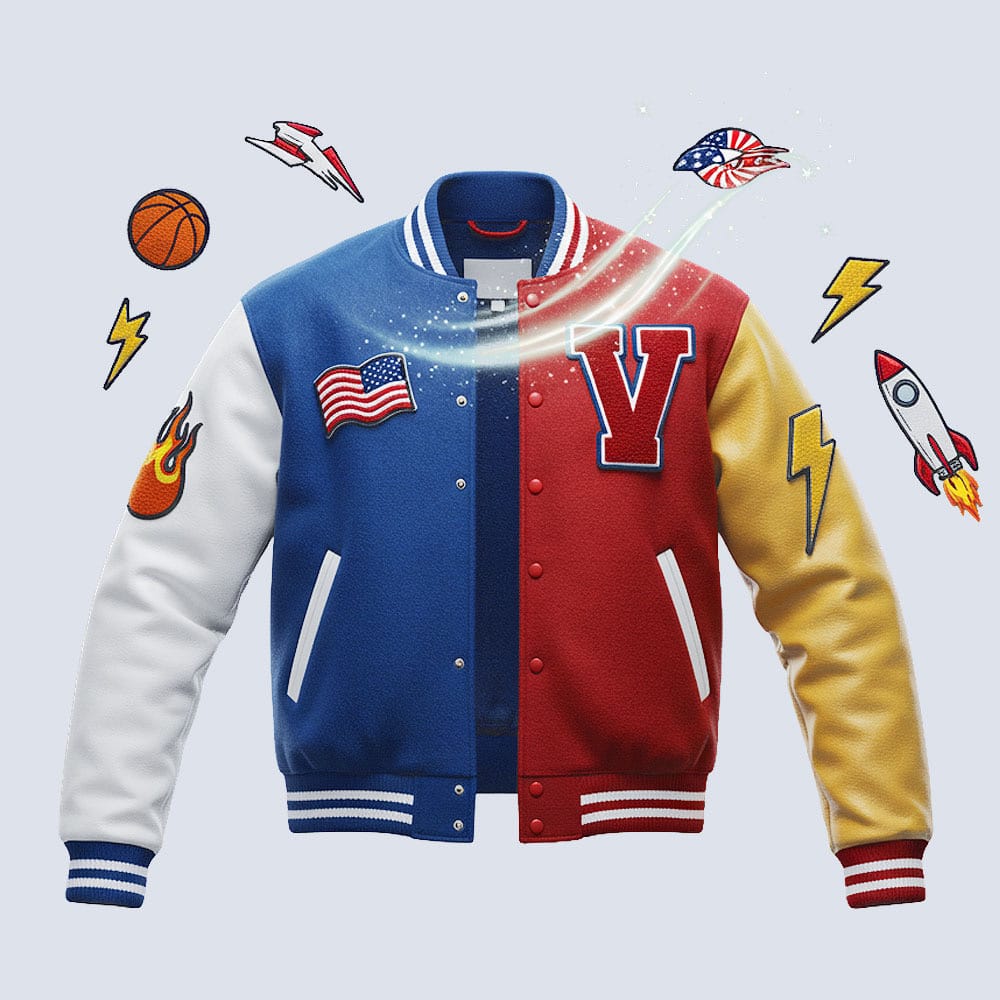 Customize your jacket with patches and colors
